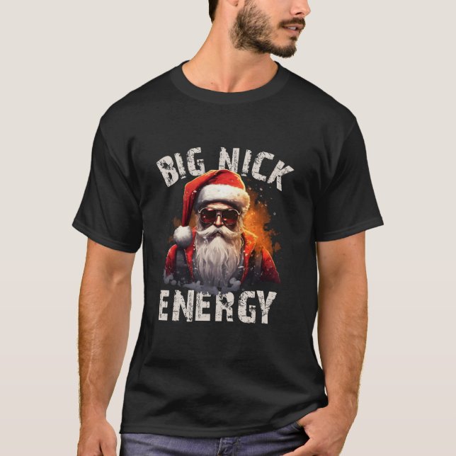 Big Nick Energy Coola Santa Sunglasses jul jul Xm T Shirt (Framsida)