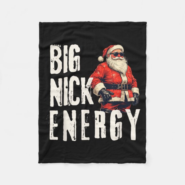 Big Nick Energy Funny Santa Christmas  Fleecefilt (Framsidan)