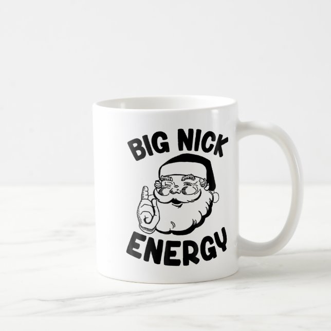 Big Nick Energy Funny Santa Christmas  Kaffemugg (Höger)