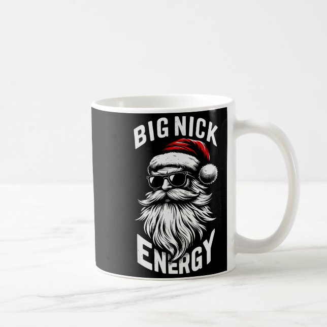 Big Nick Energy Funny Santa Christmas  Kaffemugg (Höger)