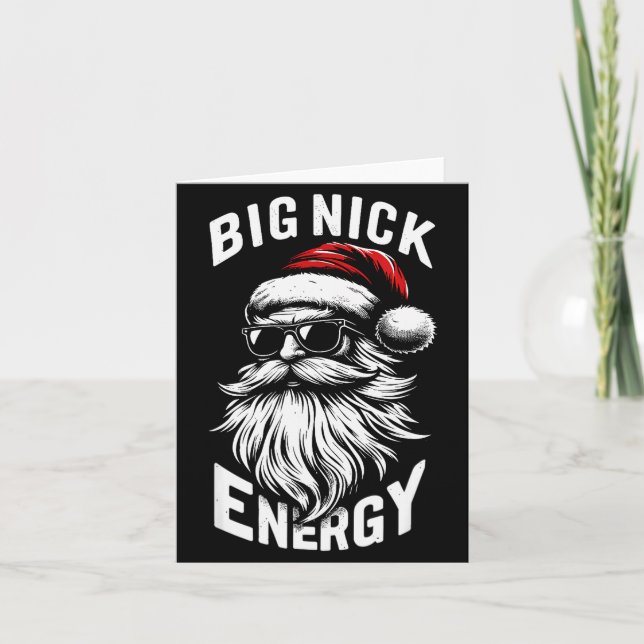 Big Nick Energy Funny Santa Christmas  Kort (Framsida)