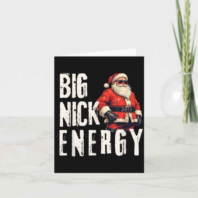 Big Nick Energy Funny Santa Christmas  Kort (Framsida)