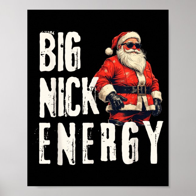Big Nick Energy Funny Santa Christmas  Poster (Framsidan)