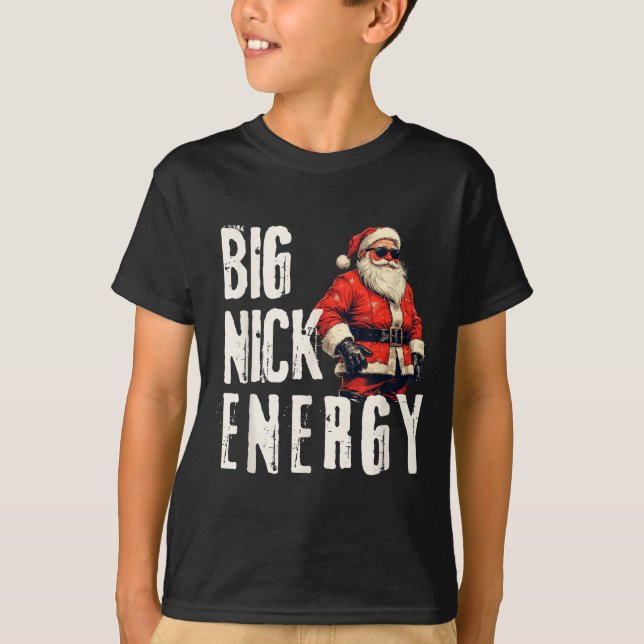 Big Nick Energy Funny Santa Christmas  T Shirt (Framsida)