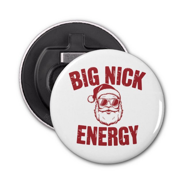 Big Nick Energy Funny Santa Rude Joke Flasköppnare (Framsidan)