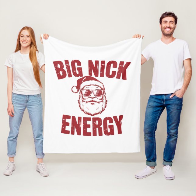 Big Nick Energy Funny Santa Rude Joke Fleecefilt (På plats)
