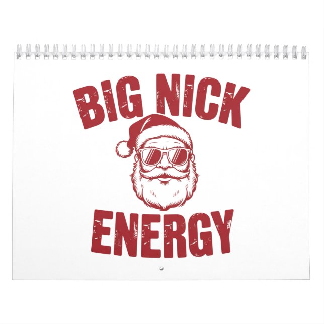 Big Nick Energy Funny Santa Rude Joke Kalender (Omslag)