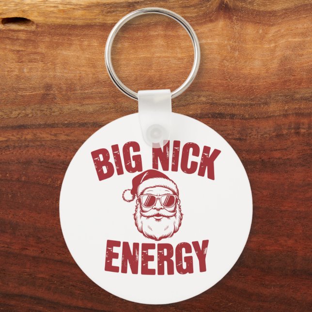 Big Nick Energy Funny Santa Rude Joke Nyckelring (Framsida)