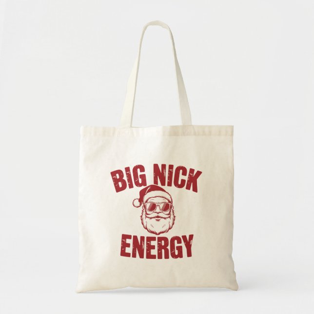 Big Nick Energy Funny Santa Rude Joke Tygkasse (Framsidan)