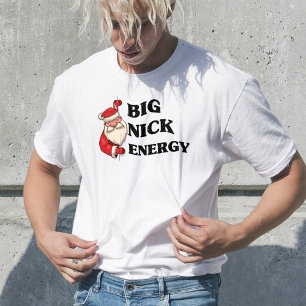 Big Nick Energy Funy Coola Graphic Julafton jul T Shirt