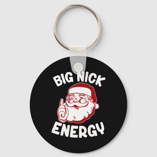 Big Nick Energy Funy Julafton jul Nyckelring (Framsida)