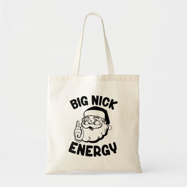 Big Nick Energy Funy Julafton jul Pullover-Huvan Tygkasse (Framsidan)