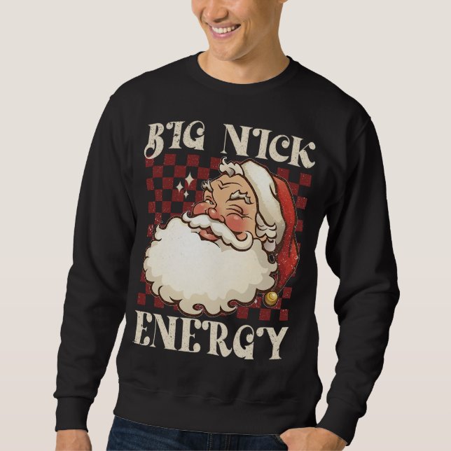 Big Nick Energy Funy Julafton jul - ugglatt sötare Lång Ärmad Tröja (Framsida)