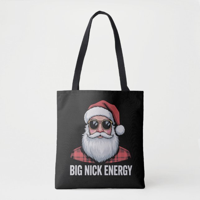 Big Nick Energy jul Tomte Solglasögon Xmas Tygkasse (Framsida)
