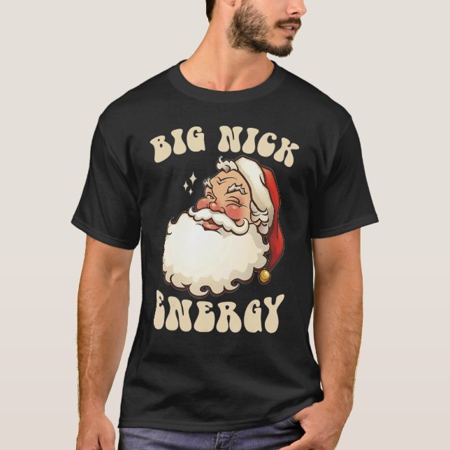 Big Nick Energy Julafton jul - ugglatt Sweater Man T Shirt (Framsida)