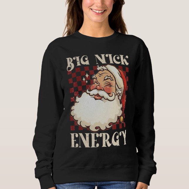 Big Nick Energy Julafton jul Ugly Sweater Manar W T Shirt (Framsida)