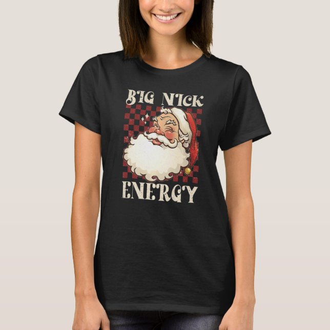 Big Nick Energy Julafton jul Ugly Sweater Manar W T Shirt (Framsida)
