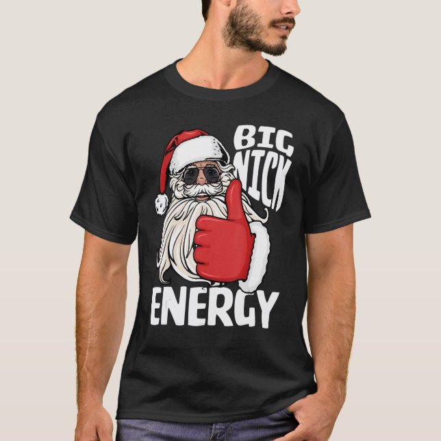 Big Nick Energy Julafton jul Ugly Sweater Manar W T Shirt (Framsida)