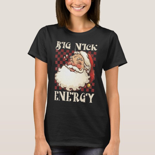 Big Nick Energy Julafton jul Ugly Sweater Manar W T Shirt (Framsida)