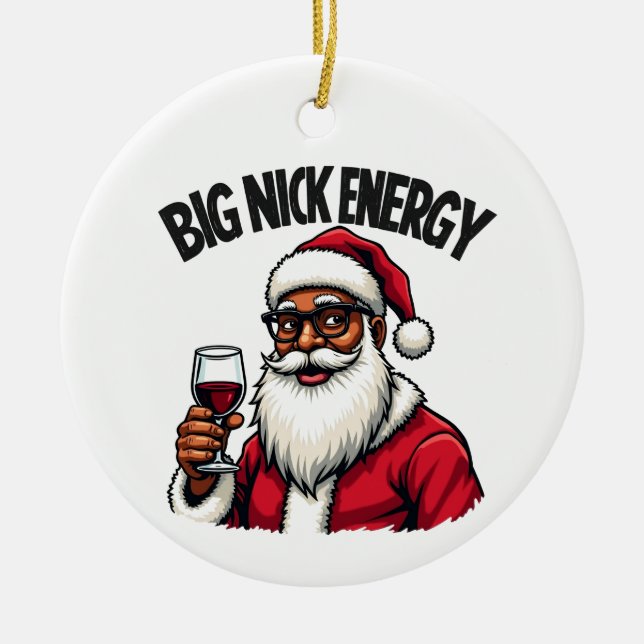 Big Nick Energy-julprydnaden Julgransprydnad Keramik (Framsidan)