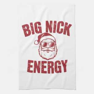 Big Nick Energy Rolig Tomte Otrevlig Jul Skämt  Kökshandduk