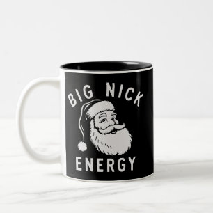 Big Nick Energy Rolig Xmas Tjock Tomte Sankt  Två-Tonad Mugg