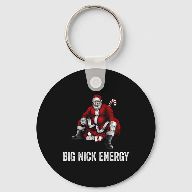 Big Nick Energy Roligt jultomten 3 Nyckelring (Framsida)