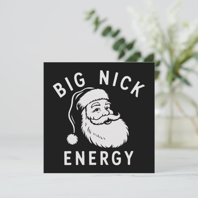 Big Nick Energy Roligt Xmas Fet Santa Claus Sankte Julkort (Stående Fram)