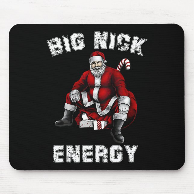Big Nick Energy-Roligten jultomten Musmatta (Framsidan)