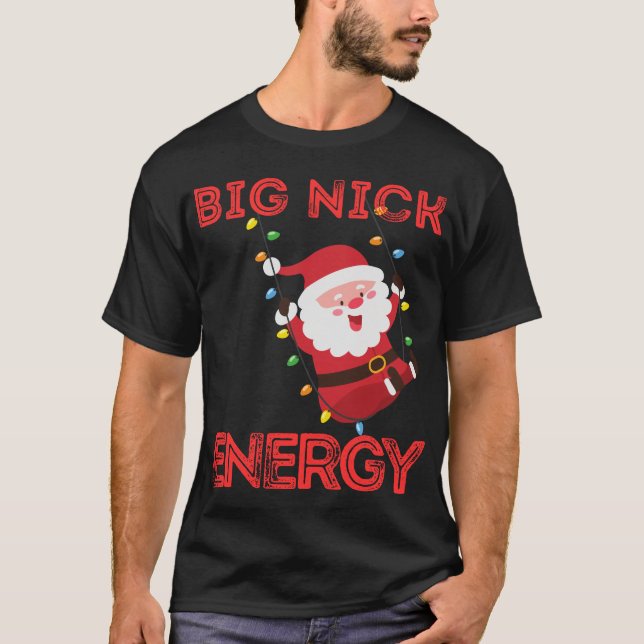 Big Nick Energy Santa Dab Ugly jul Sweater T Shirt (Framsida)