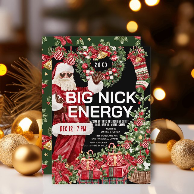 Big Nick Energy Santa-Julfesten Inbjudningar (Skapare uppladdad)