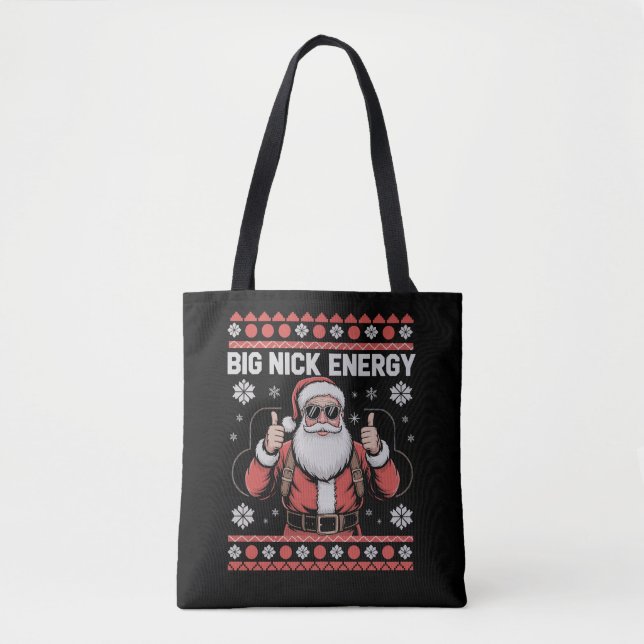Big Nick Energy Tomte Fuljulströja Tygkasse (Framsida)