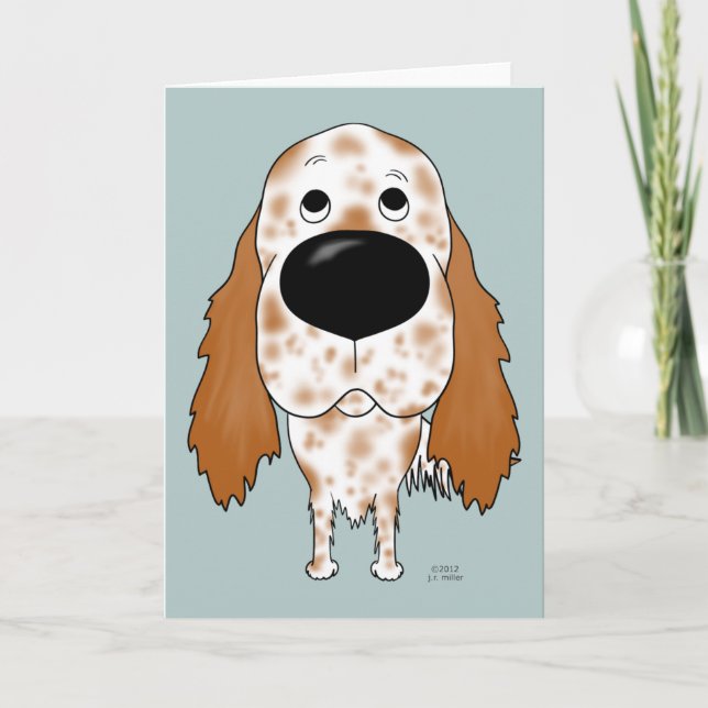 Big Nose English Setter Kort (Framsida)