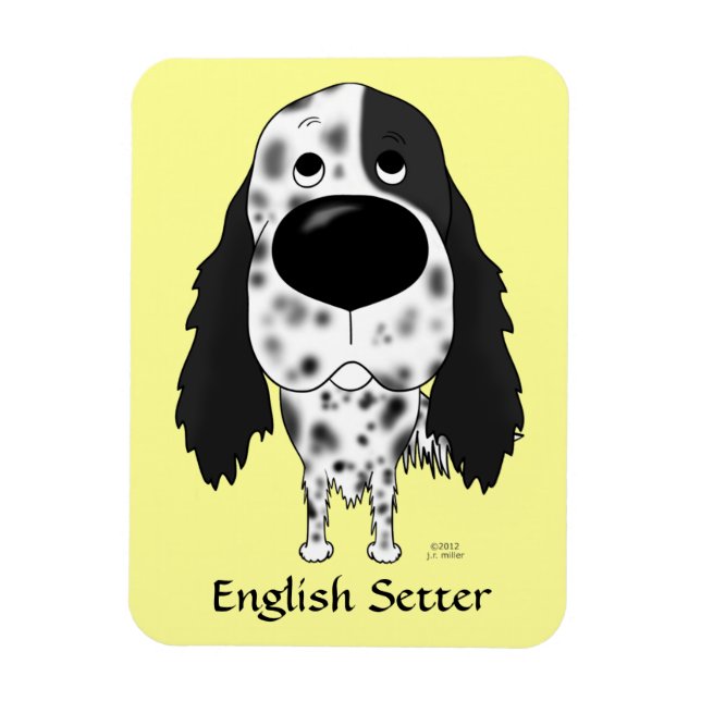 Big Nose English Setter Magnet (Vertikal)