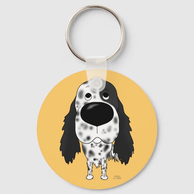 Big Nose English Setter Nyckelring (Framsida)