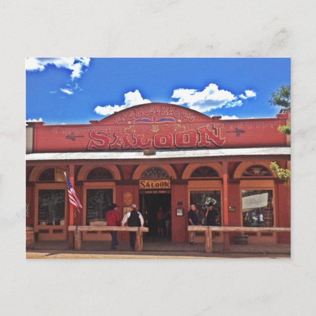 Big Nose Kate's Saloon Gravsten Arizona Postcard Vykort (Framsida)