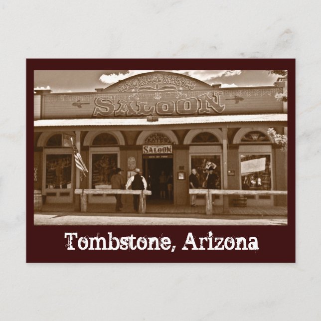 Big Nose Kate's Saloon Gravsten Arizona Postcard Vykort (Framsida)