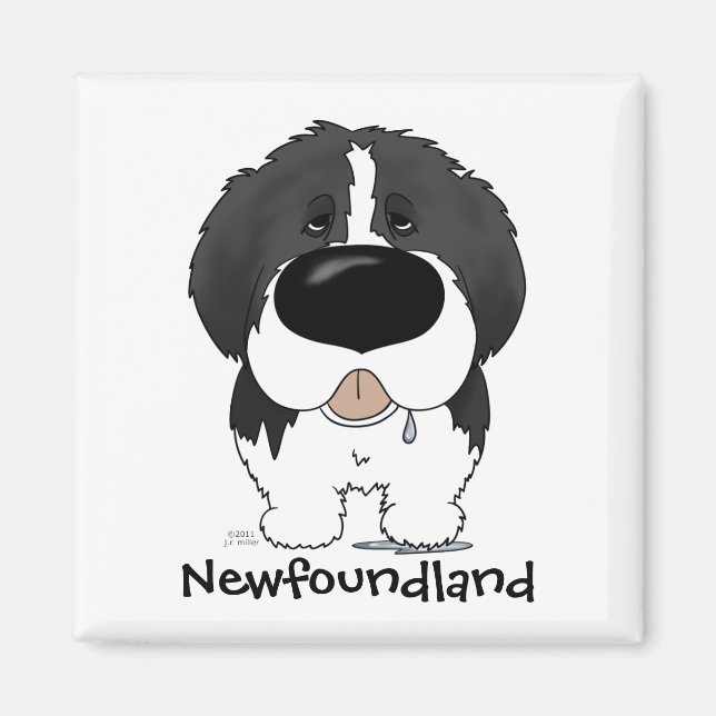 Big Nose Newfoundland Magnet (Framsidan)