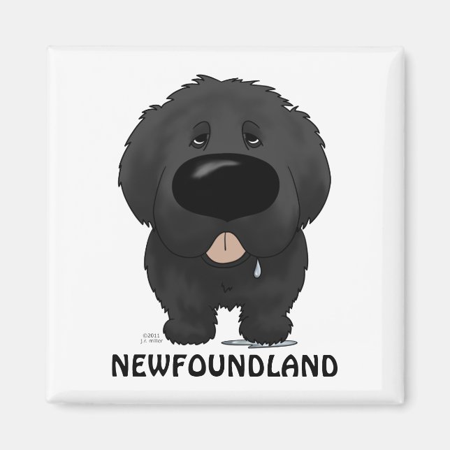 Big Nose Newfoundland Magnet (Framsidan)
