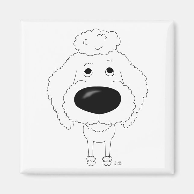 Big Nose Pudel Magnet (Framsidan)