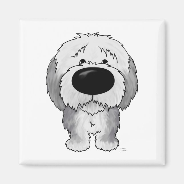 Big Nose Sheepdog Magnet (Framsidan)