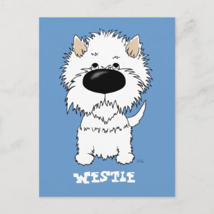 Big Nose Westie Vykort