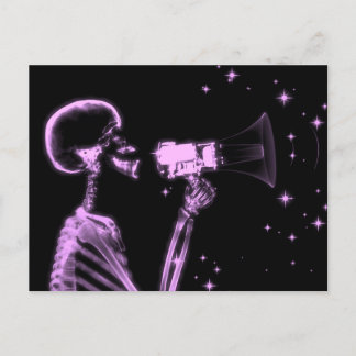 Big Notification X-Ray Skeleton - Rosa Vykort
