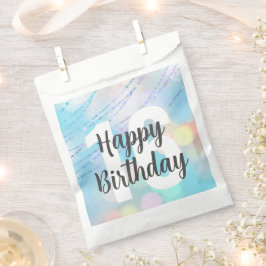 Big Number Bokeh Birthday Favor Bags