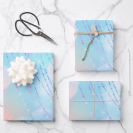 Big Number Bokeh Birthday Wrapping Papper Lakan