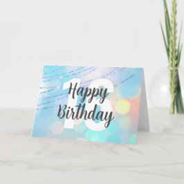 Big Number Bokeh Födelsedagskort Kort