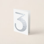 Big Number Bröllop Modern Silver Folierat Kort<br><div class="desc">Det moderna typsnittet stil med stora siffror för bröllop-bordsnumret-korten. Lägg till mer information,  t.ex. gäst namn. Du kan välja mellan äkta silver och guld folie.</div>