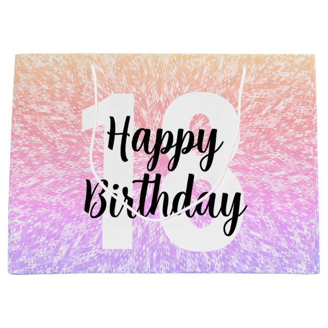 Big Number Mandala Birthday Gift Bags (Framsidan)