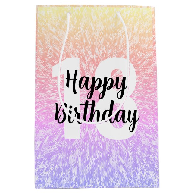 Big Number Mandala Birthday Gift Bags (Framsidan)
