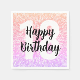 Big Number Mandala Födelsedagsfest Napkins Pappersservett